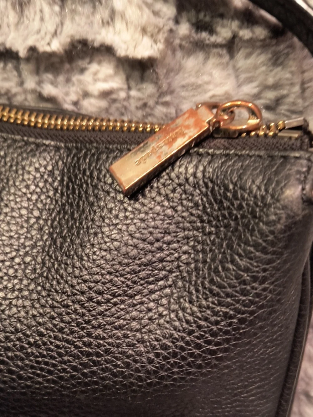kate spade Black Pebbled Leather Slim Crossbody with Gold Details